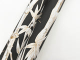 Bambou Toile Black Wallpaper with Metallic Bamboo and Wildlife Motif - York RT7834