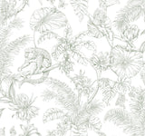 Tropical Sketch Toile Forest Wallpaper with Eclectic Toile Motif - York RT7842