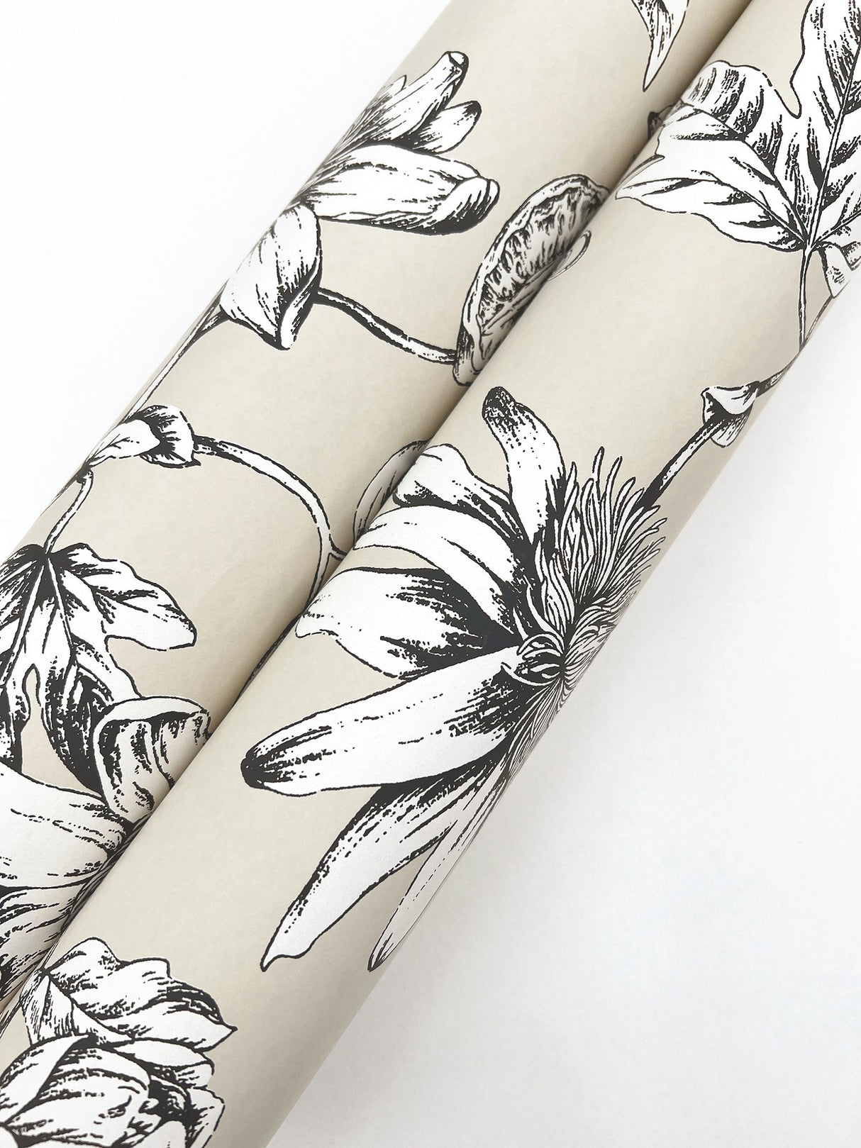 Passion Flower Toile Beige Wallpaper with Traditional Toile Floral Motif - York RT7854