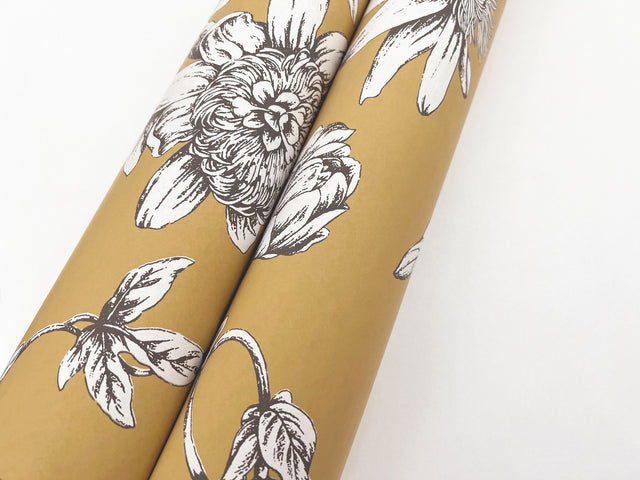 Passion Flower Toile Harvest Wallpaper with Traditional Toile Pattern - York RT7855