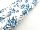 Anemone Toile Navy Wallpaper with Traditional Floral Toile Pattern - York RT7873