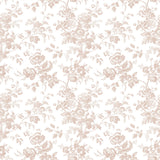 Anemone Toile Blush Wallpaper with Traditional Toile Floral Pattern - York RT7874