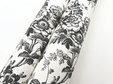 Anemone Toile Black Wallpaper with Traditional Toile Floral Motif - York RT7875