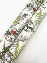 Mushroom Garden Toile Red & Green Whimsical Wallpaper - York RT7891