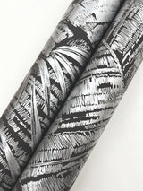 Palm Cove Toile Silver & Black Wallpaper with Metallic Tropical Toile - York RT7923