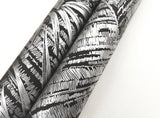 Palm Cove Toile Silver & Black Wallpaper with Metallic Tropical Toile - York RT7923