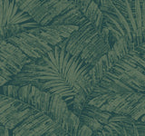 Palm Cove Toile Emerald Forest Wallpaper with Tropical Toile Pattern - York RT7924