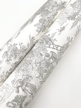 Campagne Toile Grey Wallpaper with Traditional Pastoral Toile Pattern - York RT7940