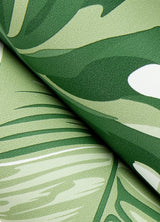 Palmero Green Peel & Stick Wallpaper with Tropical Botanical Leaf Pattern - NuWallpaper RZS4520