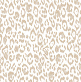 Marlowe Taupe Peel & Stick Wallpaper with Leopard Animal Print - Brewster RZS4533