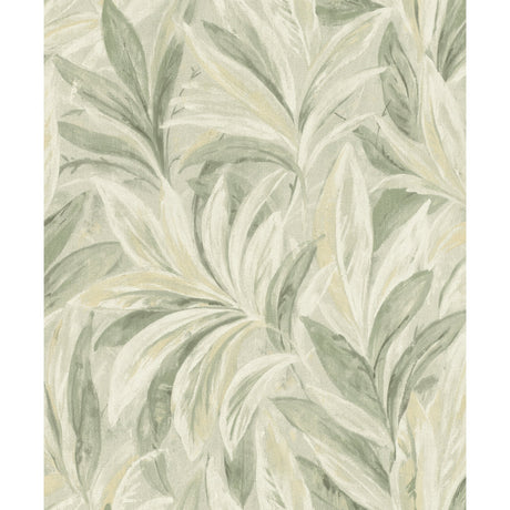 Close-up of Rasch Rennie Moss Leaves Wallpaper pattern