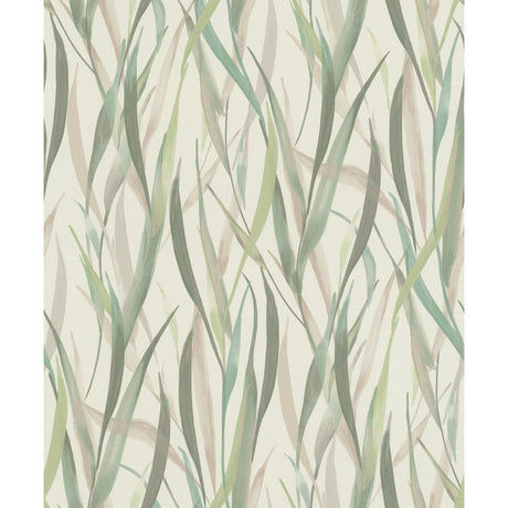 Rasch Sway Light Green botanical leaves wallpaper roll RH330212
