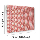 Daisy Gingham Red by Rifle Paper Co. Premium Peel + Stick Wallpaper – York Wallcoverings PSW1691RL