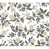 Rifle Paper Co. Peonies Gold Floral Premium Peel & Stick Wallpaper, 27 in x 20 ft roll, PSW1686RL