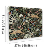 Safari Black by Rifle Paper Co. Jungle Toile Premium Peel + Stick Wallpaper – York Wallcoverings PSW1680RL
