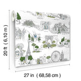 Travel Sketches Blue by Rifle Paper Co. Premium Peel + Stick Wallpaper – York Wallcoverings PSW1682RL