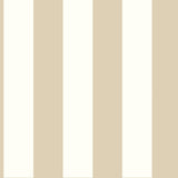 3-in Stripe Tan Metallic Wallpaper with Metallic Sure Strip Finish - York SA9177