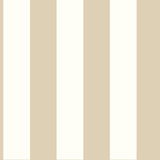 3-in Stripe Tan Metallic Wallpaper with Metallic Sure Strip Finish - York SA9177SAM