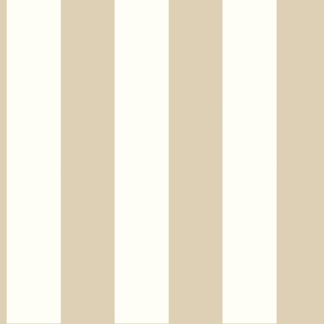 3-in Stripe Tan Metallic Wallpaper with Metallic Sure Strip Finish - York SA9177SAM