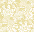 Suvi Palm Grove botanical wallpaper in Butter colorway (yellow and white floral/palm grove pattern).