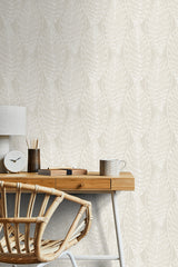 Kira Leaf Husk by Summer House Botanical Leaf Wallpaper – Seabrook Designs SC20305