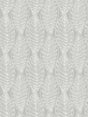 Kira Leaf Husk wallpaper in Harbor Grey with large layered leaf outlines