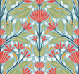 Carmela Folk Floral wallpaper pattern in the Summer Garden colorway