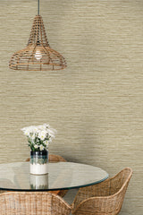 Isla Faux Jute Saddle Tan by Summer House Faux Grasscloth Vinyl Wallpaper – Seabrook Designs SC20905