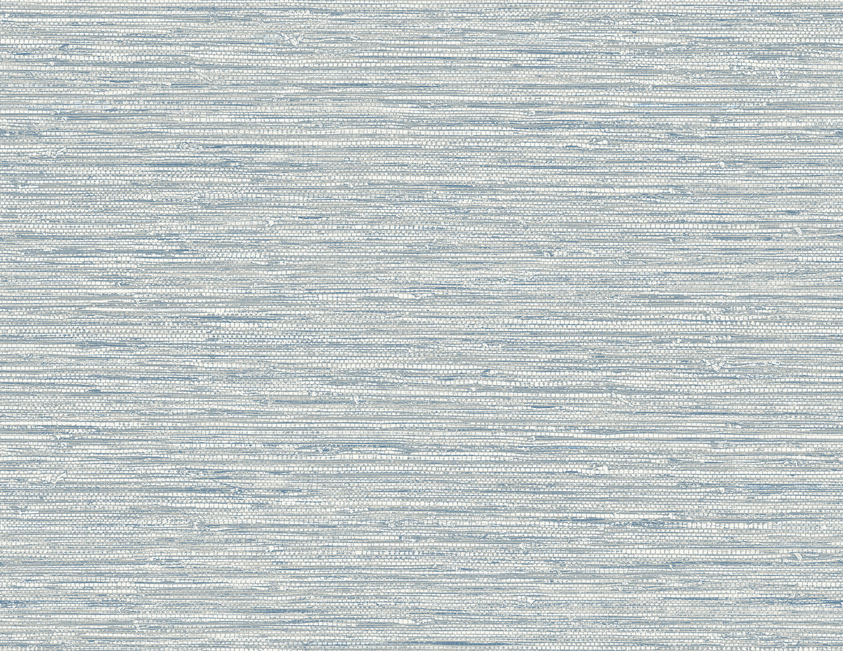 Isla Faux Jute Fantasy Blue by Summer House Faux Grasscloth Vinyl Wallpaper – Seabrook Designs SC20912 -Sample