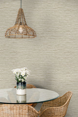 Isla Faux Jute Balanced Beige by Summer House Faux Grasscloth Vinyl Wallpaper – Seabrook Designs SC20915 -Sample