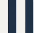 Dylan striped stringcloth wallpaper in Captain Blue and white with a matte finish.