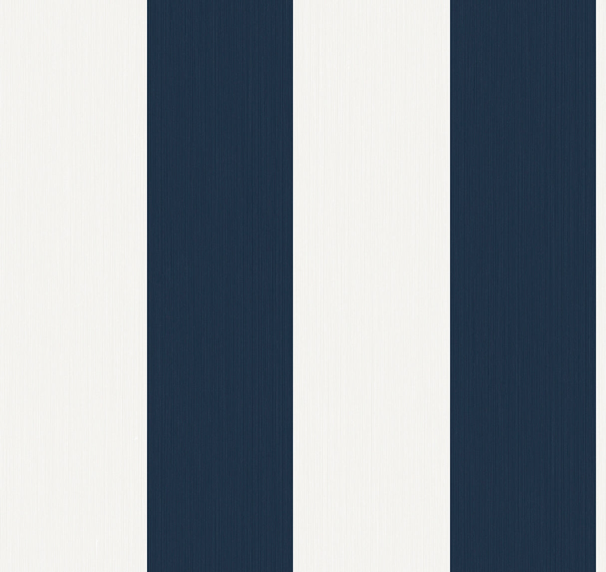 Dylan striped stringcloth wallpaper in Captain Blue and white with a matte finish.