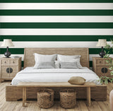 Dylan Striped Stringcloth Marine Green by Summer House Striped Wallpaper – Seabrook Designs SC21004