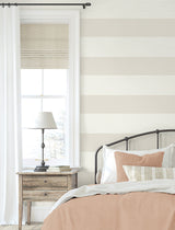 Dylan Stone by Summer House Striped Stringcloth Wallpaper – Seabrook Designs SC21005