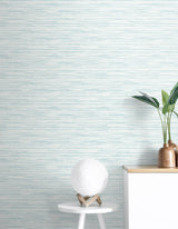 Skye Wave Stringcloth Pool Ripple by Summer House Textured Sisal Wallpaper – Seabrook Designs SC21102