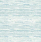 Skye Wave Stringcloth wallpaper in Pool Ripple blue coastal texture