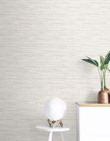 Skye Wave Stringcloth Barley White by Summer House Textured Sisal Wallpaper – Seabrook Designs SC21108