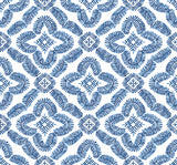 Talia Botanical Medallion wallpaper in Cottage Blue