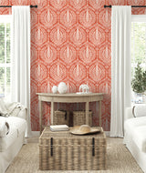 Cyrus Harvest Red Terracotta by Summer House Botanical Sidewall Wallpaper – Seabrook Designs SC21401