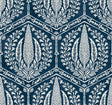 Cyrus Harvest Rich Navy botanical geometric wallpaper pattern by Seabrook Designs