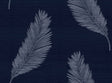 Tossed Palm Sisal Grasscloth wallpaper in Midnight Blue with palm frond motif