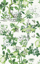 Verdance Shantung Garden Green Chinoiserie Peel & Stick Wallpaper - SCS3841