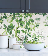 Verdance Shantung Garden Green Chinoiserie Peel & Stick Wallpaper - SCS3841