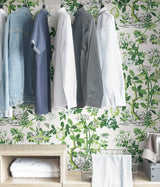 Verdance Shantung Garden Green Chinoiserie Peel & Stick Wallpaper - SCS3841