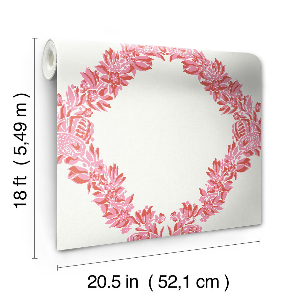 Valentino Wreath Pink Butterfly Trellis Peel & Stick Wallpaper - NuWallpaper SCS6050