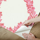 Valentino Wreath Pink Butterfly Trellis Peel & Stick Wallpaper - NuWallpaper SCS6050