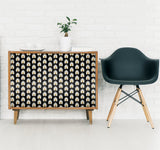 Fleur Black Peel & Stick Wallpaper with Retro Botanical Daisy Pattern - NuWallpaper SCS6058