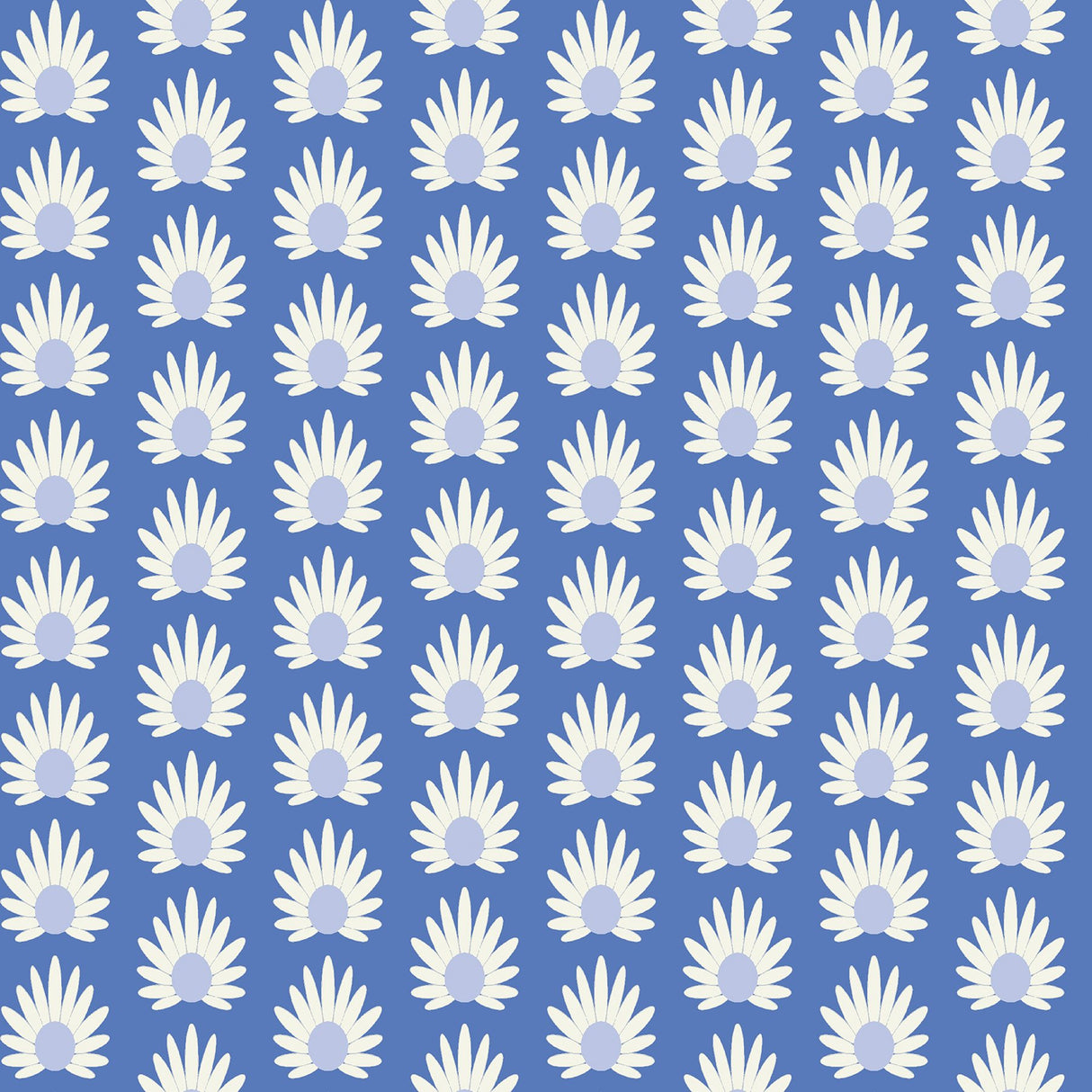 Fleur Azure Peel & Stick Wallpaper with Retro Botanical Daisy Pattern - NuWallpaper SCS6059