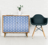 Fleur Azure Peel & Stick Wallpaper with Retro Botanical Daisy Pattern - NuWallpaper SCS6059