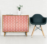 Valentino Fleur Red Peel & Stick Wallpaper with Retro Botanical Daisy Pattern - NuWallpaper SCS6060